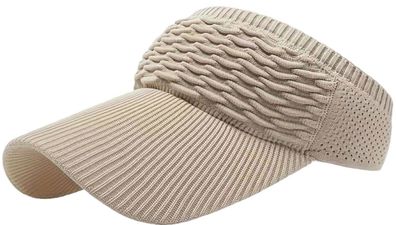 Beige Sonnen Visors Cap - Atmungsaktive luftdurchlässige Sonnenblende für Strand