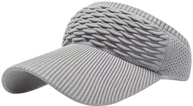Graue Sonnen Visors Cap - Atmungsaktive luftdurchlässige Sonnenblende für Strand