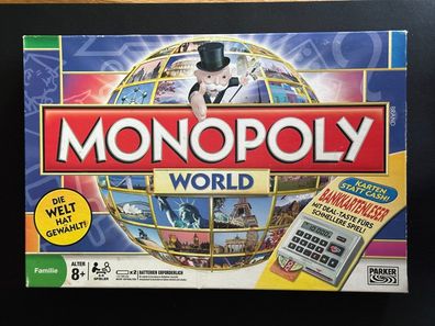 Monopoly World Version mit Bankkartenleser 2008 Parker Brettspiel Gesellschaft