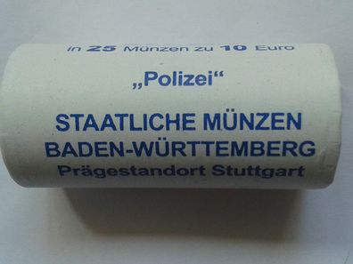 25x10 euro 2024 Rolle Polizei Im Dienste der Gesellschaft Polymerring Präge F