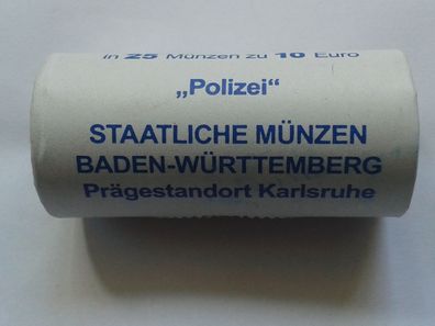 Rolle 25x10 euro 2024 Polizei Im Dienste der Gesellschaft Polymerring Präge G
