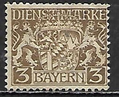 Altdeutschland Bayern Dienstmarke postfrisch Michel-Nummer 16