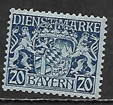 Altdeutschland Bayern Dienstmarke postfrisch Michel-Nummer 20