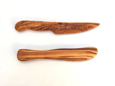 Buttermesser/ Streichmesser, wählbar, Holzmesser, aus Olivenholz in Handarbeit