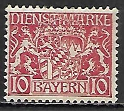 Altdeutschland Bayern Dienstmarke postfrisch Michel-Nummer 26