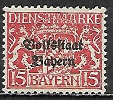 Altdeutschland Bayern Dienstmarke postfrisch Michel-Nummer 34