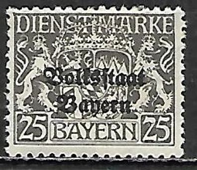 Altdeutschland Bayern Dienstmarke postfrisch Michel-Nummer 36