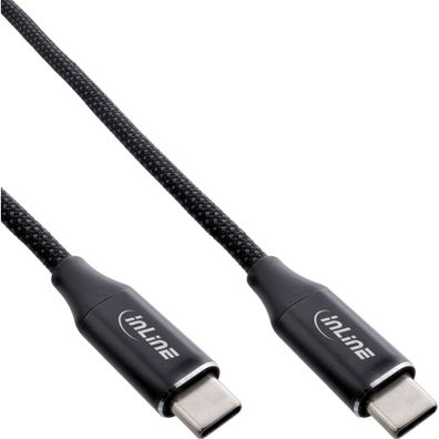 InLine® Magnetic USB-C Kabel, USB-C Stecker/ Stecker, 100W, schwarz, 1,5m