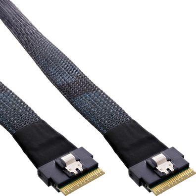 InLine® Slim SAS Kabel, SFF-8654 8X zu SFF-8654 8X, 48 Gb/ s, 1m