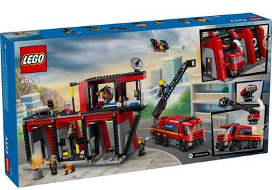 Lego City Feuerwehrstation mit Drehleiterfahrzeug (60414)
