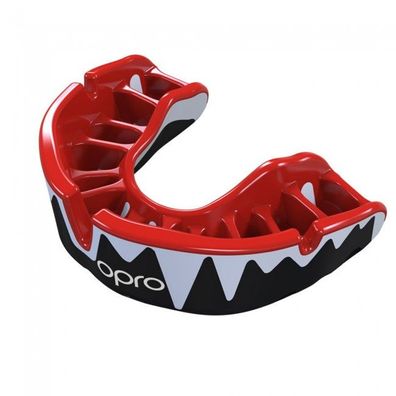Opro Zahnschutz Self-Fit Platin - Farbe: schwarz/ rot/ weiß Größe: Senior