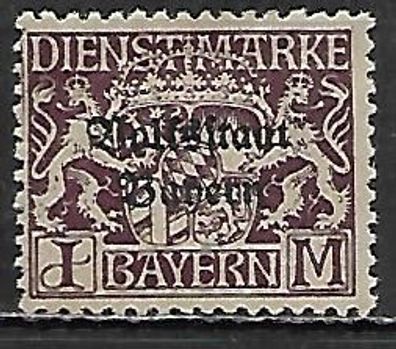 Altdeutschland Bayern Dienstmarke postfrisch Michel-Nummer 42