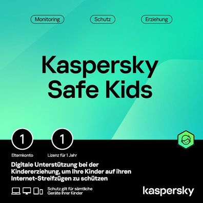 Kaspersky Safe Kids|1 Nutzerkonto|alle Geräte| 1 Jahr|Download|Key per eMail|ESD