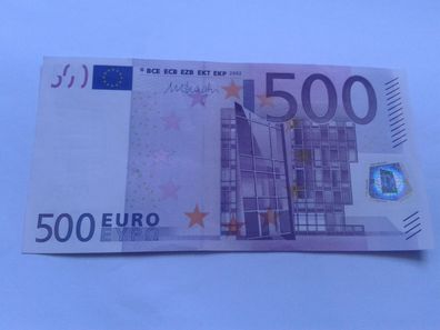 500 euro Banknote Geldschein 2002 Draghi seltene N16061629476 Serie 500 euro Schein