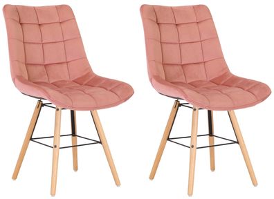 2er Set Stühle Leni Samt | pink
