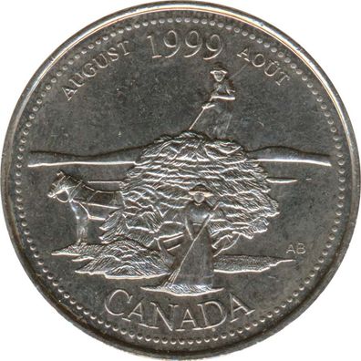 Kanada 25 Cents 1999 Millenium - August*