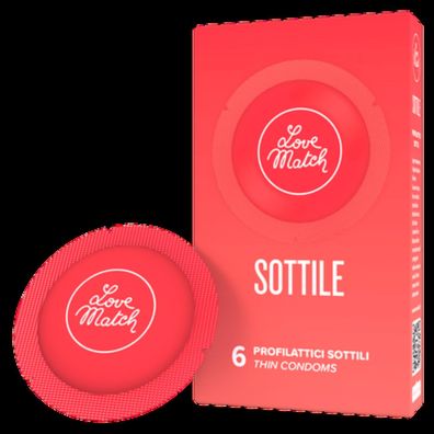 Love Match - Sottile - Thin Condoms - 6 Pieces - (