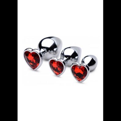 XR Brands - Red Heart - Butt Plug Set