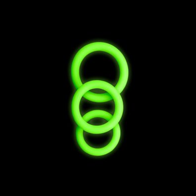 Ouch! by Shots - Cockring Set - Glow in the Dark -