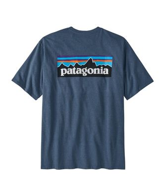 Patagonia T-Shirt S P-6 Logo Responsibili utility blue - Größe: XL