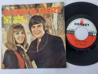Cindy & Bert - Rot war der Mohn 7" Single 7'' Vinyl Germany