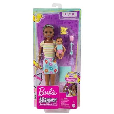 Mattel - Barbie Skipper Babysitters Brunette Doll With Baby / from Assor...