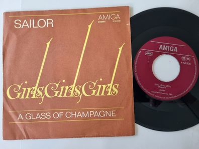 Sailor - Girls Girls Girls/ A glass of champagne 7'' Vinyl Amiga