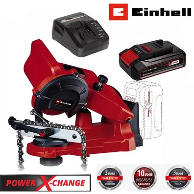 Einhell Akku-Sägekettenschärfgerät GE-CS 18 Li – 18V + Akku 2.5 Ah / Ladegerät