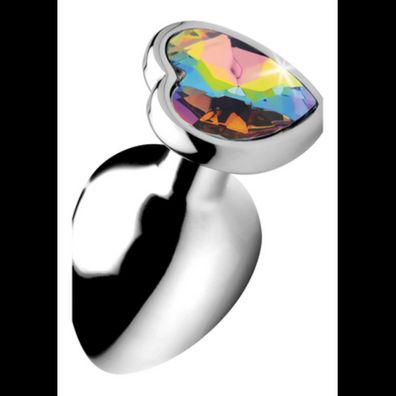 XR Brands - Rainbow Prism - Heart Butt Plug - Larg