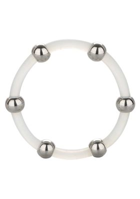 CalExotics - Steel Beaded Silicone Ring XL - Trans