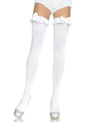 Leg Avenue - Opaque Thigh Highs With Bow - O/ S -