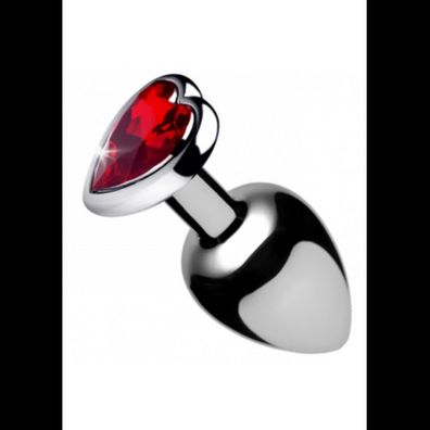 XR Brands - Red Heart Gem - Butt Plug - Small