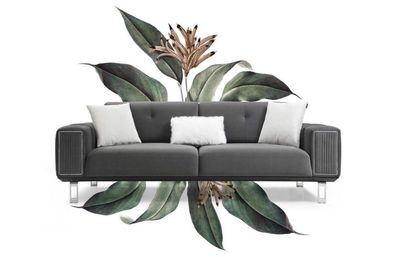 Luxus Sofa Design Dreisitzer Moderne Couch Grau Couchen Möbel Polster Loft Neu