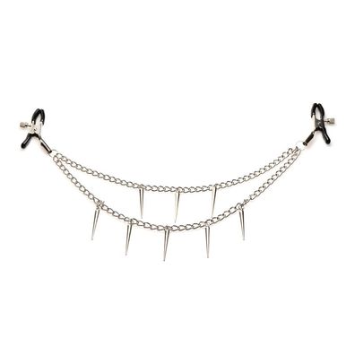 XR Brands - Daggers - Double Chain Nipple Clamps