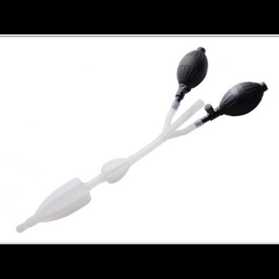 XR Brands - Silicone Anal Catheter with Bulbs