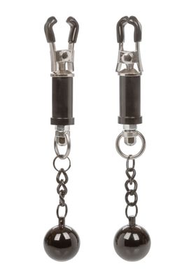CalExotics - Weighted Twist Nipple Clamps - Silber