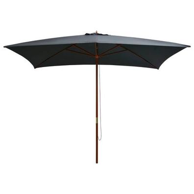 Sonnenschirm mit Holz-Mast 200×300 cm Anthrazit