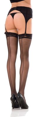 Rene Rofe Lingerie - LACE TOP SHEER THIGH HIGH W.