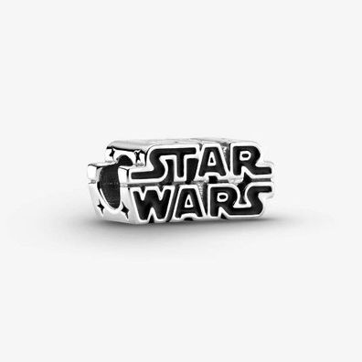 Pandora Silbernes Star Wars 3D-Logo Charm 925 Sterling-Silber voll gestempelt