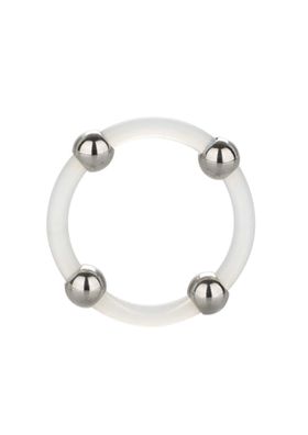CalExotics - Steel Beaded Silicone Ring L - Transp