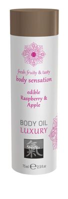 75 ml - Shiatsu Edible body oil Raspberry & Apple