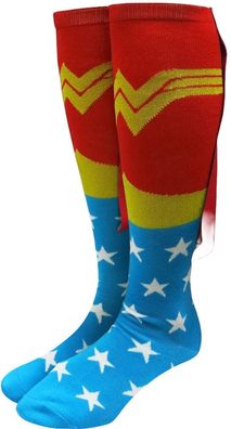 Wonder Woman Umhang Kniestrümpfe Socken - 360° DC Comics Heroes Socken