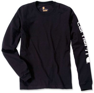 Carhartt T-Shirt Logo Long Sleeve T-Shirt Black