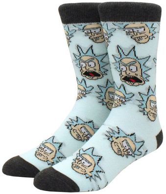 Rick & Morty Cartoon Socken - Ricks Happy Face Lustige 360° Motiv Heroes Socken Socks