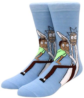 Rick & Morty Cartoon Socken - R and M Big Eyes Lustige 360° Motiv Heroes Socken Socks