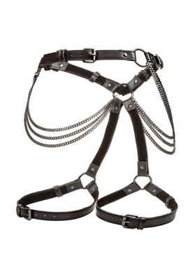 CalExotics - Chain Thigh Harness + Size - Schwarz -