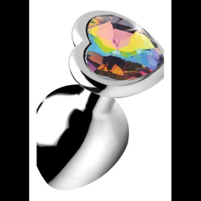 XR Brands - Rainbow Prism - Heart Butt Plug - Medi