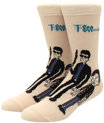 Rick & Morty Cartoon Socken - T-800 Terminator Helden 360° Motiv Heroes Socken Socks