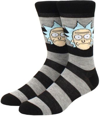 Rick & Morty Cartoon Socken - Rick Stupid Face 360° Motiv Lustige Heroes Socken Socks