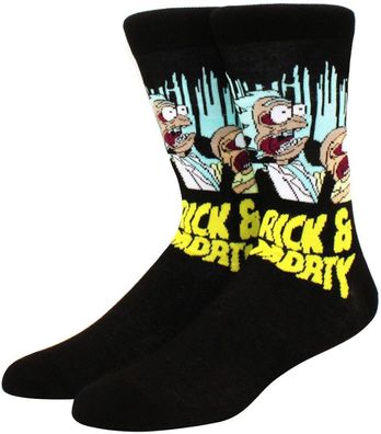 Rick & Morty Cartoon Socken - Rick Scream Face 360° Motiv Lustige Heroes Socken Socks